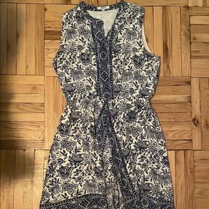 Floral Sleeveless Dress- 100% silk